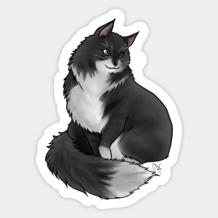 Cat - Siberian Cat - Cream Bi Color Sticker